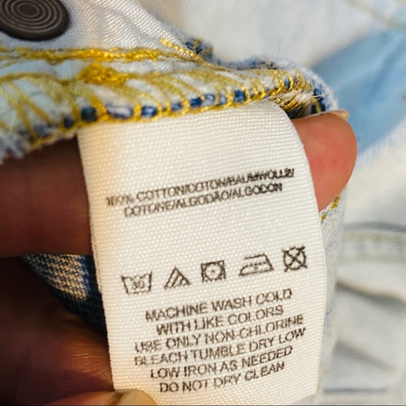 Free People Denim Lace Crochet Distressed Shorts - Picture 6 of 6